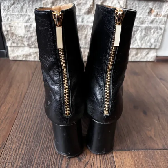 Dear Frances The Cube Boots Black Leather Boots Minimalist Italy Sz 37.5 (US 7)