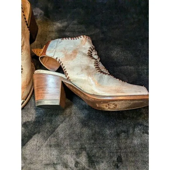 Denver boots leather Open toe heel. Style Leonere. Size 8