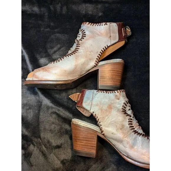 Denver boots leather Open toe heel. Style Leonere. Size 8