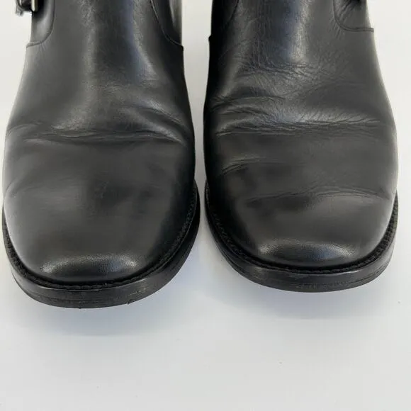 Derek Lam 10 Crosby Women Boots Leather Coleen Buckle Moto Grunge Biker Size 8.5