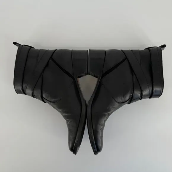 Derek Lam 10 Crosby Women Boots Leather Coleen Buckle Moto Grunge Biker Size 8.5