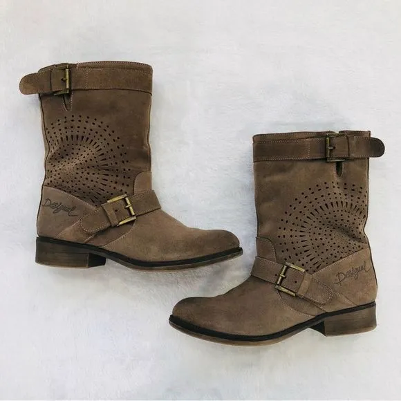 Desigual, Leather Sacha Boots, Size EU 38