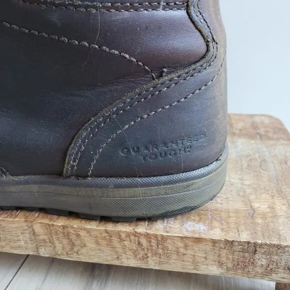 DeWalt Work Boots Mens 9.5M Brown Leather Plasma Plain Toe Industrial Oil Safe