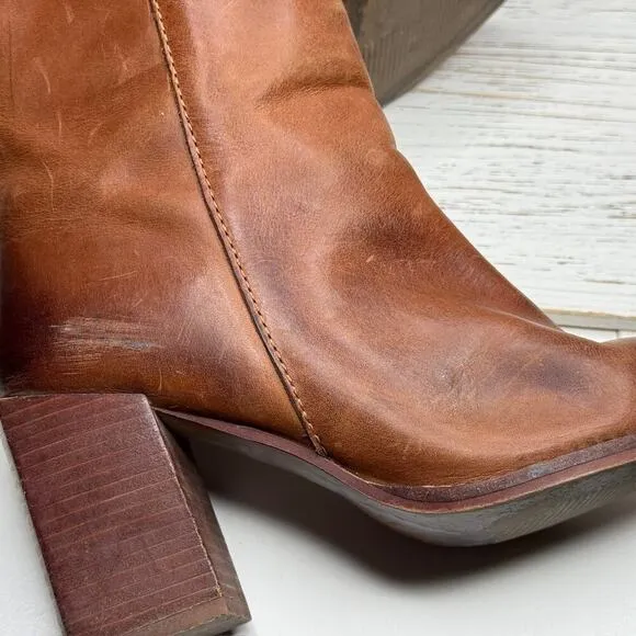 Diba True supple leather Tall Toes boots Brown Size 8
