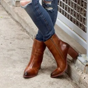 Diba True supple leather Tall Toes boots Brown Size 8