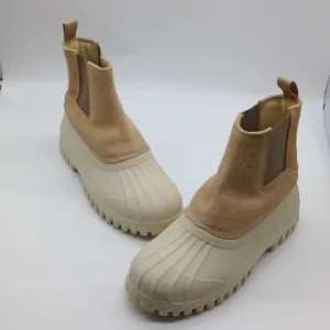 Diemme Balbi Chelsea Duck Boots Suede Italy Size 39 Beige Tan Winter Rain Snow