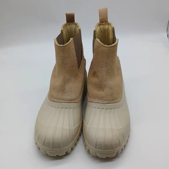 Diemme Balbi Chelsea Duck Boots Suede Italy Size 39 Beige Tan Winter Rain Snow