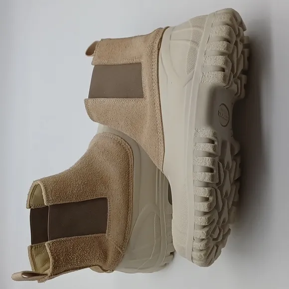 Diemme Balbi Chelsea Duck Boots Suede Italy Size 39 Beige Tan Winter Rain Snow