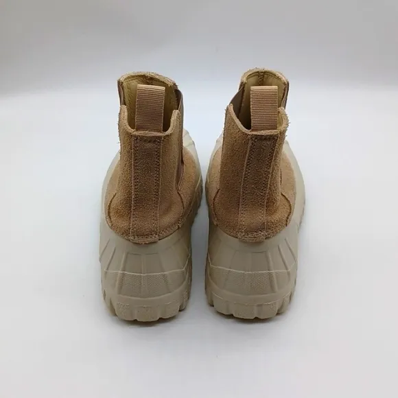 Diemme Balbi Chelsea Duck Boots Suede Italy Size 39 Beige Tan Winter Rain Snow