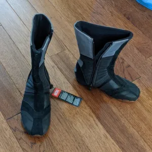 Diesel black gray leather suede kid boots size 1