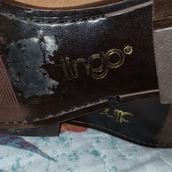 Dingo boots  tan/brown suede snakeskin trim 6.5