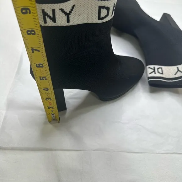 DKNY Black High-Heel Sock Boots