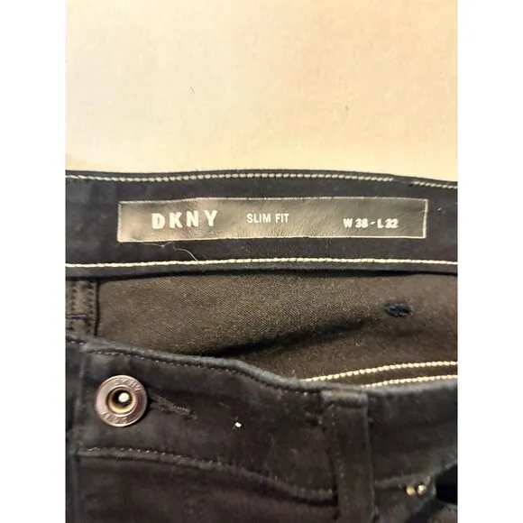 DKNY Mens St Marks Slim Fit Stretch Jeans, BLue 38 x 32