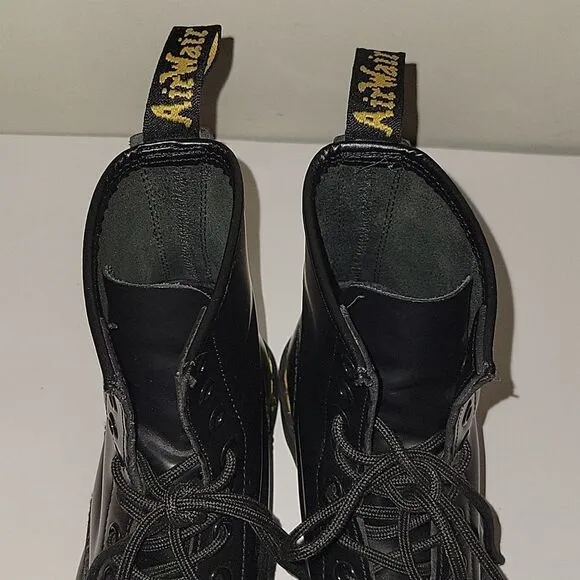 Doc Martens The Original 1460 Lace Up Black Leather Boots Women's Size 7