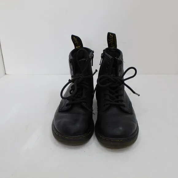 Doc Martens Youth Black Leather Lace Boots