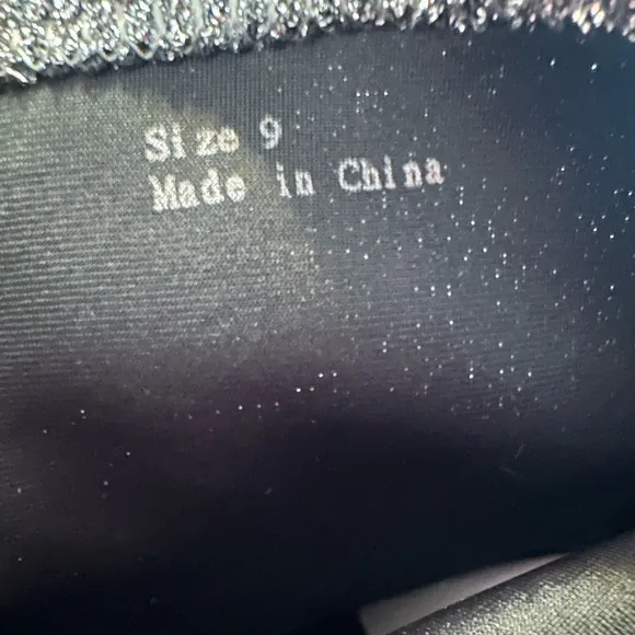 Dolce Vida NIB Pewter Sparkly Elana Fabric Heeled Boots Size 9