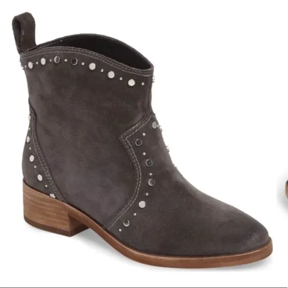 Dolce vita anthracite  studded leather boots