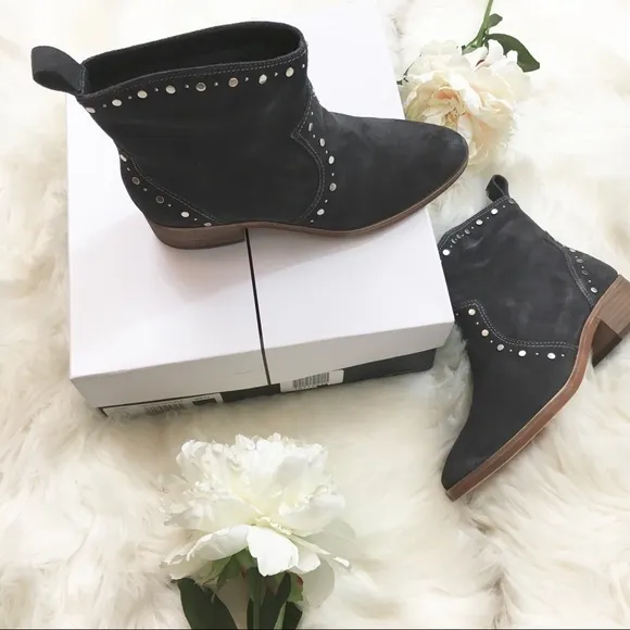 Dolce vita anthracite  studded leather boots
