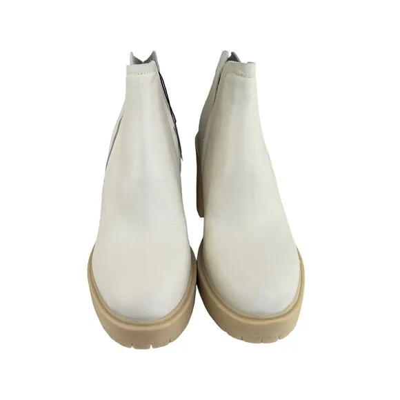 Dolce Vita Cache H20 Boots Ivory Size 11 Ankle Bootie Platform Waterproof Grunge