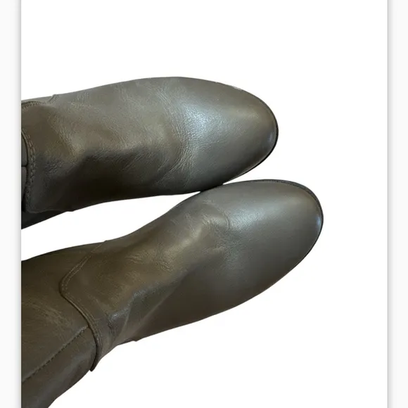 Dolce Vita Gray Leather Knee High Riding Boots size 7 New in box