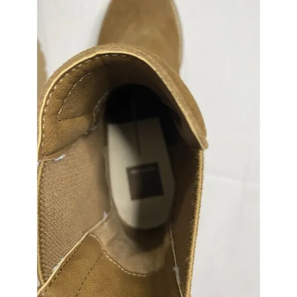 Dolce Vita Hawk H20 Chestnut Suede Waterproof Womens 6.5 Chelsea Boot New chunky
