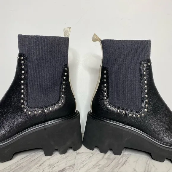 Dolce Vita Hoven Stud H2O Chelsea Chunky Leather Boot 9 1/2
