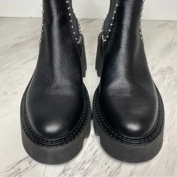 Dolce Vita Hoven Stud H2O Chelsea Chunky Leather Boot 9 1/2