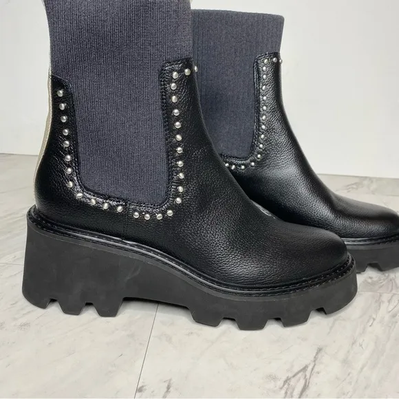 Dolce Vita Hoven Stud H2O Chelsea Chunky Leather Boot 9 1/2
