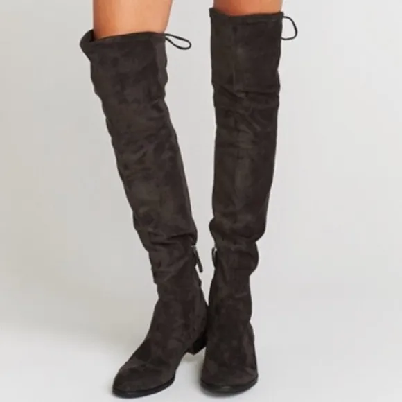 Dolce Vita Neely Over-The-Knee Suede Boots Black