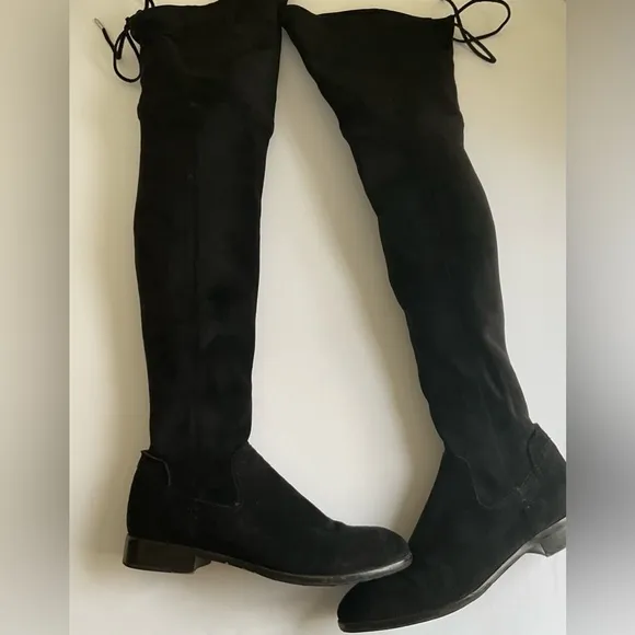 Dolce Vita Neely Over-The-Knee Suede Boots Black