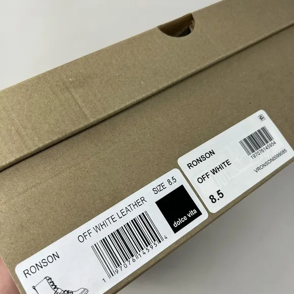 Dolce Vita Ronson Off White Leather Moto Combat  Boots | NIB Size 7