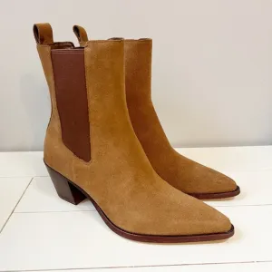 Dolce Vita Shadie H2O Western Booties Brown Suede Size 7