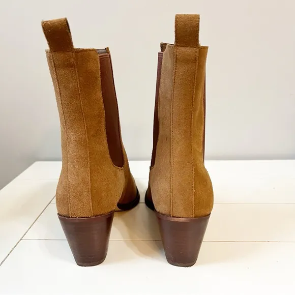 Dolce Vita Shadie H2O Western Booties Brown Suede Size 7