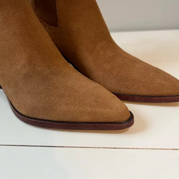 Dolce Vita Shadie H2O Western Booties Brown Suede Size 7