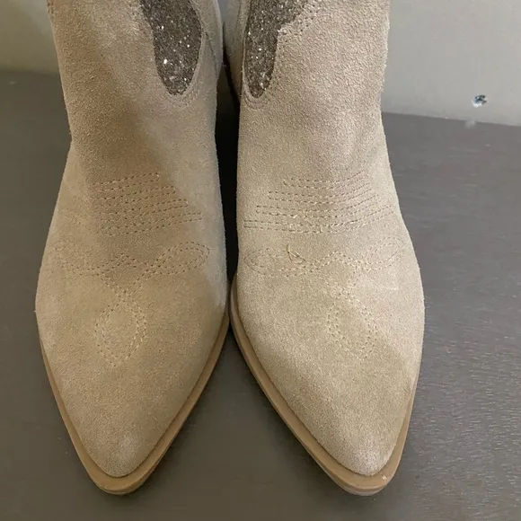 DOLCE VITA Shreya Glitter Suede Cowboy Boots