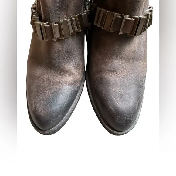Dolce vita Teyla brown distressed leather pointed toe cowboy riding boots 10 EUC
