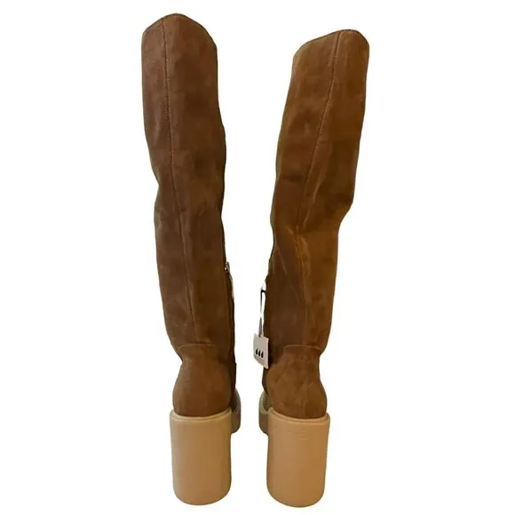 Dolce Vita Waterproof Corry H2O Suede Lug Boot Knee High Boots Sz 6.5 NEW