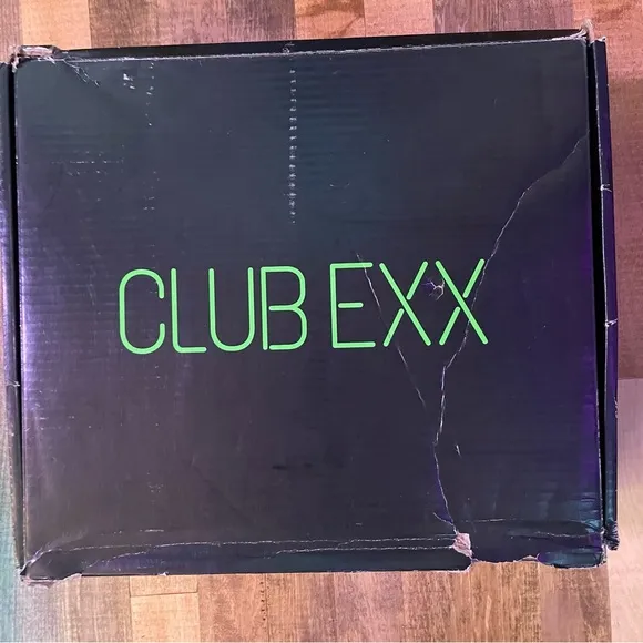 Dolls Kill Club Exx RUDE AWAKENING THIGH HIGH BOOTS - PURPLEHOLOGRAPHIC In BOX