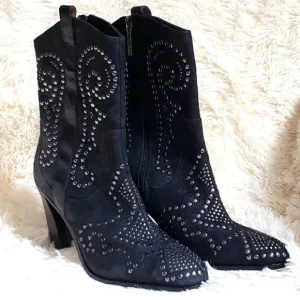Donald J. Pliner Olivia Leather Boots | Color: Black/Silver | Size: 8