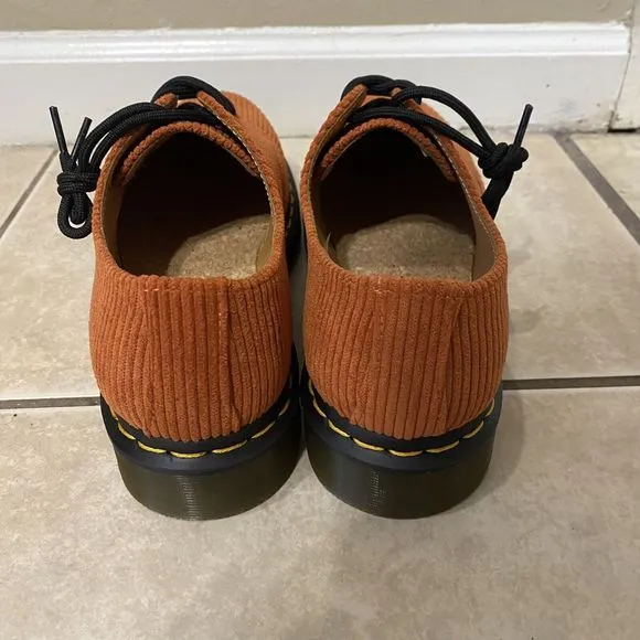 Dr. Doc Martens 1461 Corduroy Men’s 9 Oxford Duchess Boots Orange