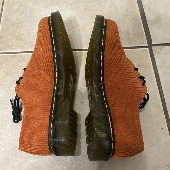 Dr. Doc Martens 1461 Corduroy Men’s 9 Oxford Duchess Boots Orange