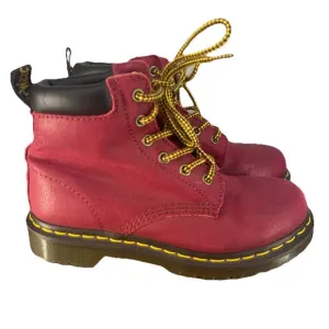 Dr Marten Boots Womens US Size 6 Combat Wine Red Leather Grunge Skater 939