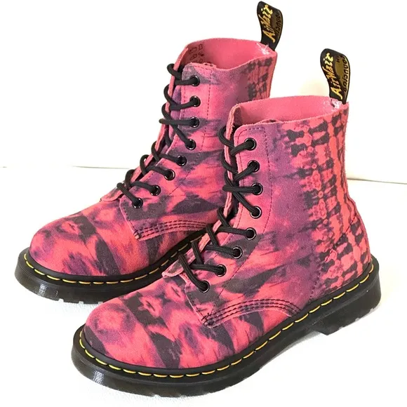 Dr. Martens 1460 Pascal Summer Tie Dye ( Tumbled ) Ankle Boots.