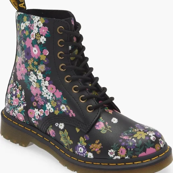 DR MARTENS 1460 Pascal Vintage Floral Leather Boots