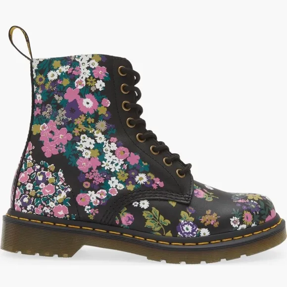 DR MARTENS 1460 Pascal Vintage Floral Leather Boots
