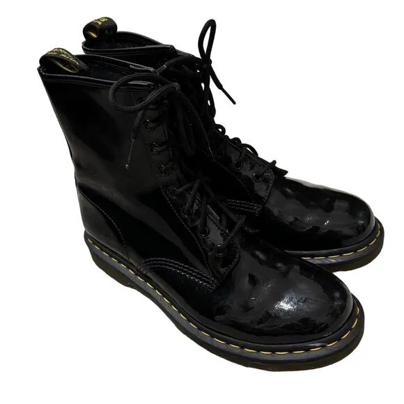 Dr. Martens 1460 Patent Leather Boots in Black Size 11