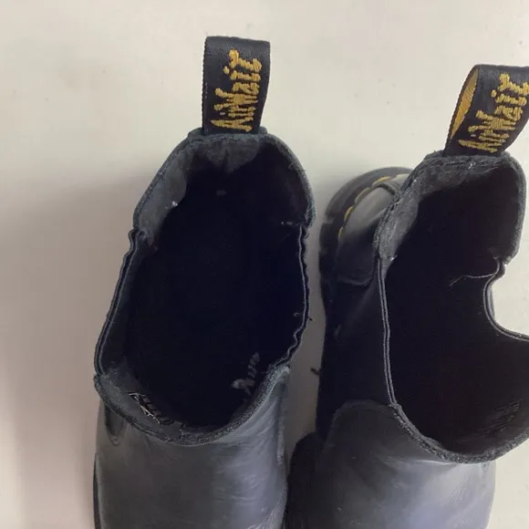 Dr. Martens Audrick Chelsea Boots Platform Stacked Sole Black Mens 11 Leather