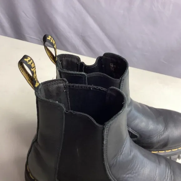 Dr. Martens Audrick Chelsea Boots Platform Stacked Sole Black Mens 11 Leather