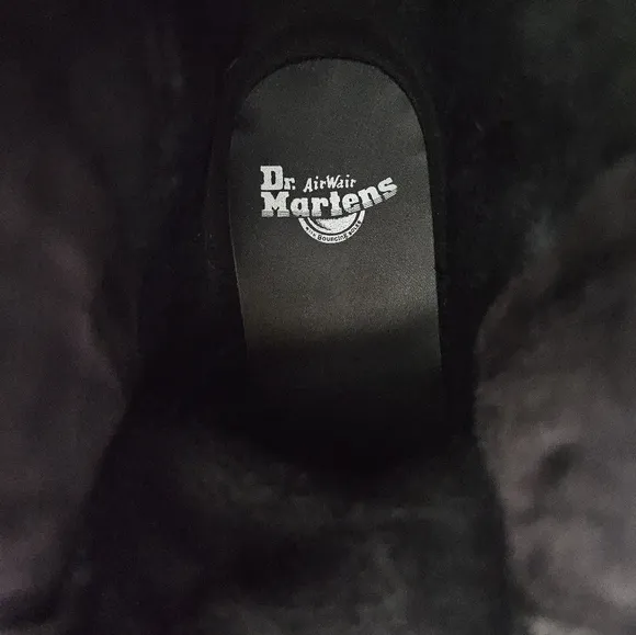 Dr. Martens Black Combat Moto Boots with Platform Soles