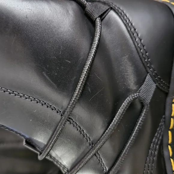 Dr. Martens Black Combat Moto Boots with Platform Soles